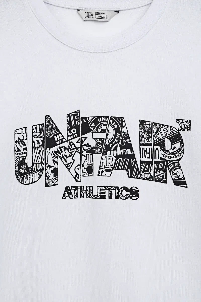 UNFAIR ATHLETICS Classic Label Chaos Logo T-Shirt White – Casuals